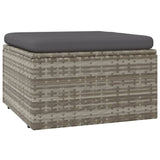 NNEVL 10 Piece Garden Lounge Set with Cushions Grey Poly Rattan