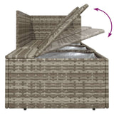 NNEVL 10 Piece Garden Lounge Set with Cushions Grey Poly Rattan