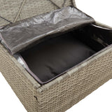NNEVL 6 Piece Garden Lounge Set with Cushions Grey Poly Rattan