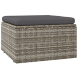 NNEVL 13 Piece Garden Lounge Set with Cushions Grey Poly Rattan