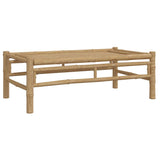 NNEVL 5 Piece Garden Lounge Set with Cream White Cushions Bamboo