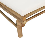 NNEVL 5 Piece Garden Lounge Set with Cream White Cushions Bamboo
