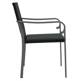 NNEVL Garden Chairs with Cushions 2 pcs Black 56x59x84 cm Poly Rattan