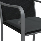 NNEVL Garden Chairs with Cushions 2 pcs Black 56x59x84 cm Poly Rattan
