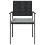NNEVL Garden Chairs with Cushions 2 pcs Black 54x62.5x89 cm Poly Rattan