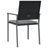 NNEVL Garden Chairs with Cushions 2 pcs Black 54x62.5x89 cm Poly Rattan