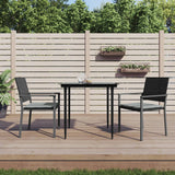 NNEVL Garden Chairs with Cushions 2 pcs Black 54x62.5x89 cm Poly Rattan