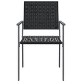 NNEVL Garden Chairs 2 pcs Black 54x62.5x89 cm Poly Rattan