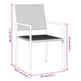 NNEVL Garden Chairs 2 pcs Black 54x62.5x89 cm Poly Rattan