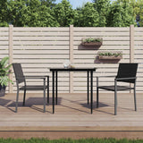 NNEVL Garden Chairs 2 pcs Black 54x62.5x89 cm Poly Rattan