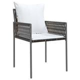 NNEVL Garden Chairs with Cushions 2 pcs Brown 54x61x83 cm Poly Rattan