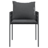 NNEVL Garden Chairs with Cushions 2 pcs Black 54x61x83 cm Poly Rattan