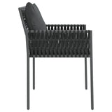 NNEVL Garden Chairs with Cushions 2 pcs Black 54x61x83 cm Poly Rattan