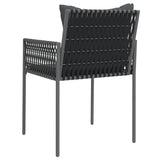 NNEVL Garden Chairs with Cushions 2 pcs Black 54x61x83 cm Poly Rattan