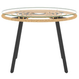 NNEVL 3 Piece Garden Lounge Set with Beige Cushions Poly Rattan