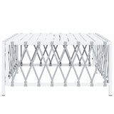 NNEVL Garden Table White 70x70x34 cm Woven Fabric