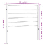 NNEVL Metal Headboard Black 107 cm