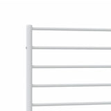 NNEVL Metal Bed Frame with Headboard and Footboard White 107x203 cm King Single Size