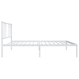 NNEVL Metal Bed Frame with Headboard White 92x187 cm Single Bed Size