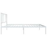 NNEVL Metal Bed Frame with Headboard White 107x203 cm King Single Size