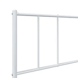 NNEVL Metal Bed Frame with Headboard White 107x203 cm King Single Size
