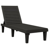 NNEVL Sun Lounger Black 155x58x83 cm Polypropylene