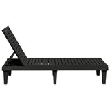 NNEVL Sun Lounger Black 155x58x83 cm Polypropylene