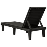 NNEVL Sun Lounger Black 155x58x83 cm Polypropylene
