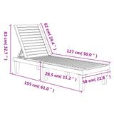 NNEVL Sun Lounger Black 155x58x83 cm Polypropylene