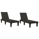 NNEVL Sun Loungers 2 pcs Black 155x58x83 cm Polypropylene