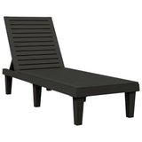 NNEVL Sun Loungers 2 pcs Black 155x58x83 cm Polypropylene