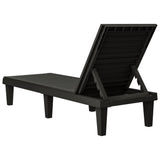 NNEVL Sun Loungers 2 pcs Black 155x58x83 cm Polypropylene