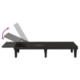 NNEVL Sun Loungers 2 pcs Black 155x58x83 cm Polypropylene