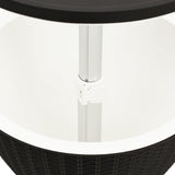 NNEVL 3-in-1 Ice Cooler Table Black Polypropylene