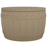 NNEVL 3-in-1 Garden Storage Box Light Brown Polypropylene