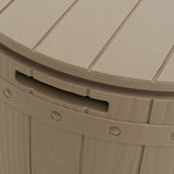 NNEVL 3-in-1 Garden Storage Box Light Brown Polypropylene