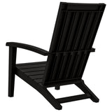NNEVL Garden Adirondack Chair Black Polypropylene