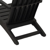 NNEVL Garden Adirondack Chair Black Polypropylene