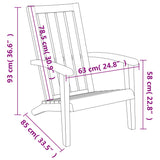 NNEVL Garden Adirondack Chair Black Polypropylene