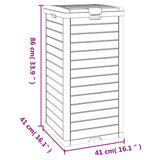 NNEVL Outdoor Garbage Bin Black 41x41x86 cm Polypropylene