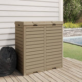 NNEVL Outdoor Garbage Bin Light Brown 78x41x86 cm Polypropylene