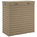 NNEVL Outdoor Garbage Bin Light Brown 78x41x86 cm Polypropylene