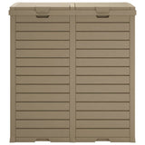 NNEVL Outdoor Garbage Bin Light Brown 78x41x86 cm Polypropylene