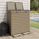 NNEVL Outdoor Garbage Bin Light Brown 78x41x86 cm Polypropylene