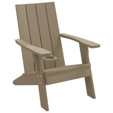 NNEVL Garden Adirondack Chair Light Brown 75x88.5x89.5cm Polypropylene