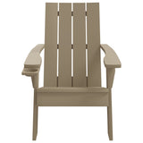 NNEVL Garden Adirondack Chair Light Brown 75x88.5x89.5cm Polypropylene