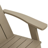NNEVL Garden Adirondack Chair Light Brown 75x88.5x89.5cm Polypropylene
