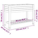 NNEVL Garden Raised Bed White 110x45x79 cm Polypropylene