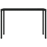 NNEVL 6 Piece Garden Dining Set with Cushions Black Poly Rattan