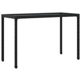 NNEVL 6 Piece Garden Dining Set with Cushions Black Poly Rattan